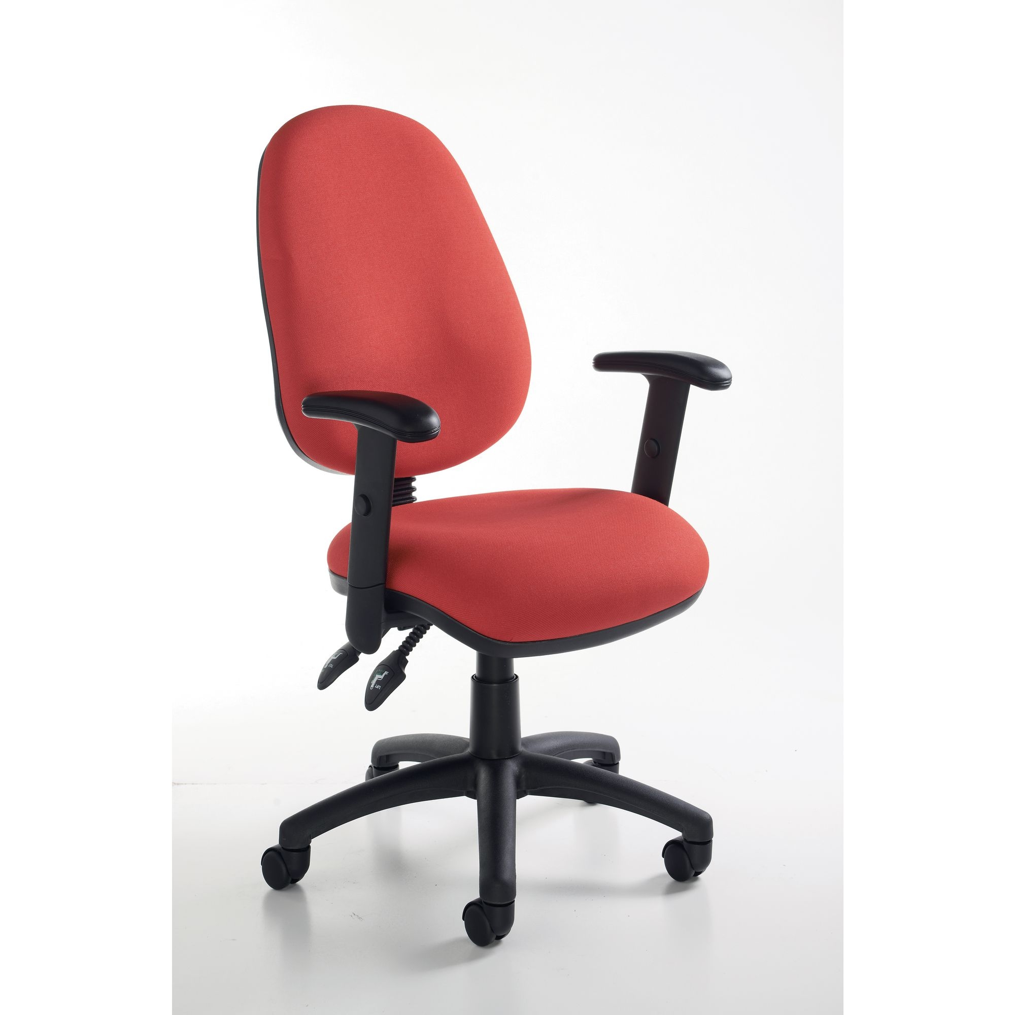 Operator Chair Adjustable Arms - Red